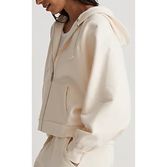Madewell Ribbed Cocoon Long Sleeve Full Zip Hoodie Sweatshirt US Women's XS New - Picture 1 of 5